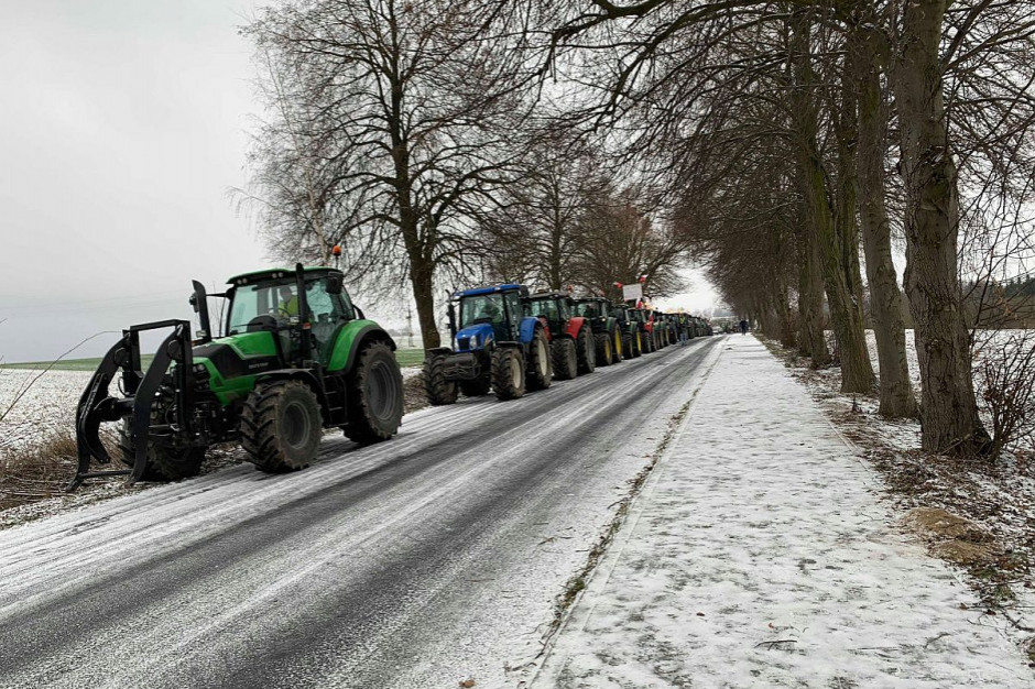 fot. za farmer.pl Wielkopolscy rolnicy protestują w Pile