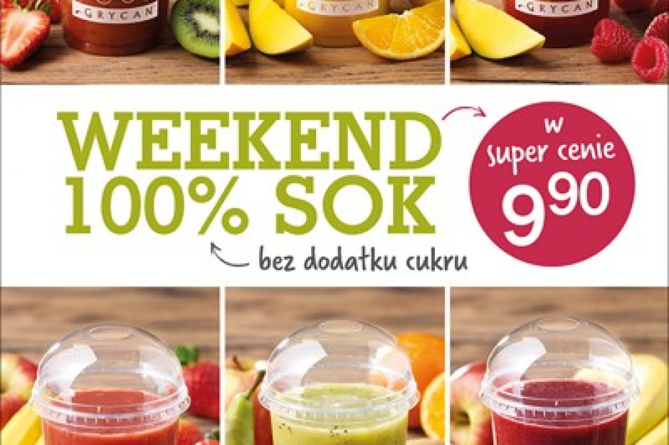 fot. materiały prasowe Weekend z sokami 100% z owoców u Grycana