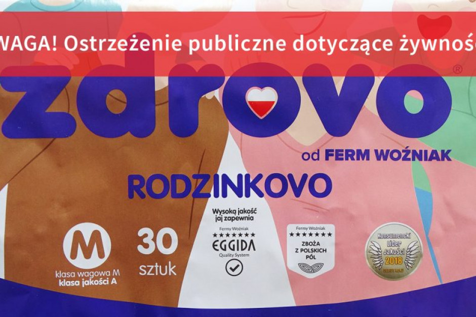 Fot. mat. pras. GIS wycofuje z Biedronki jaja od Ferm Woźniak