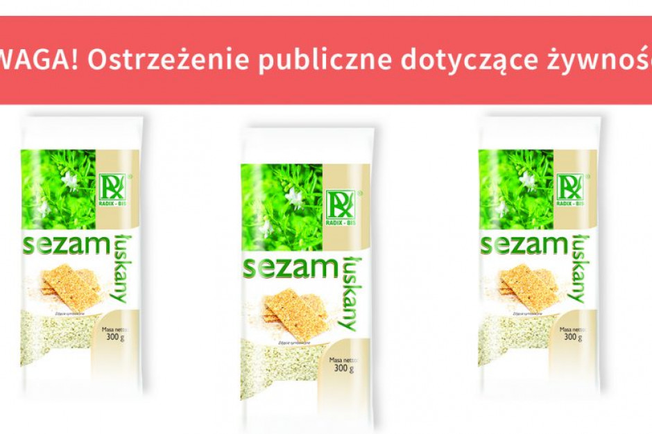 fot. GIS GIS ostrzega o salmonelli w sezamie łuskanym