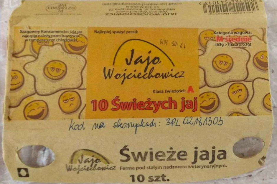 fot. GIS GIS: Pałeczki salmonelli na skorupkach jaj sprzedawanych w Netto