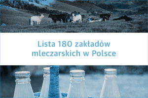 Lista 180 zakładów mleczarskich w Polsce - edycja 2019