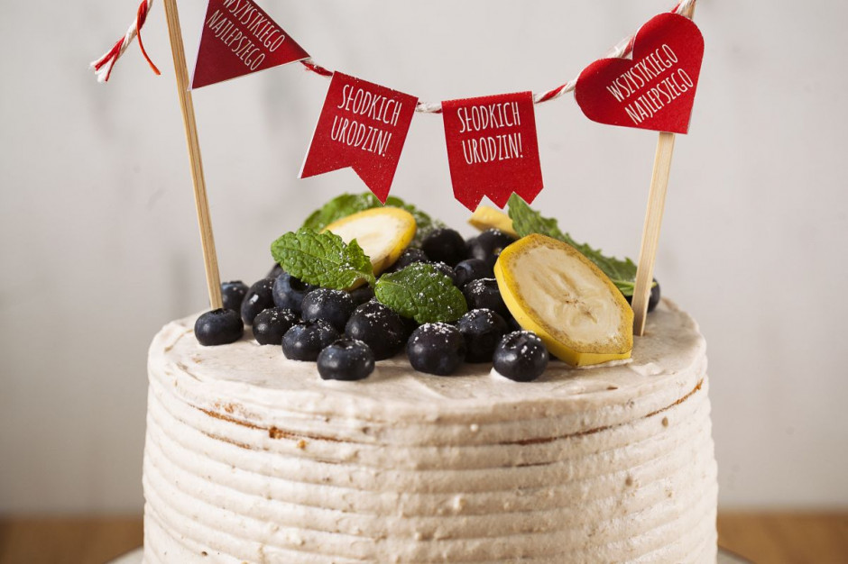 Tort bananowy z borówkami Owocowy zawrót głowy