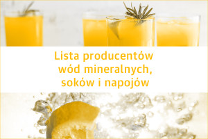Lista producentów wód mineralnych, soków i napojów - edycja 2019