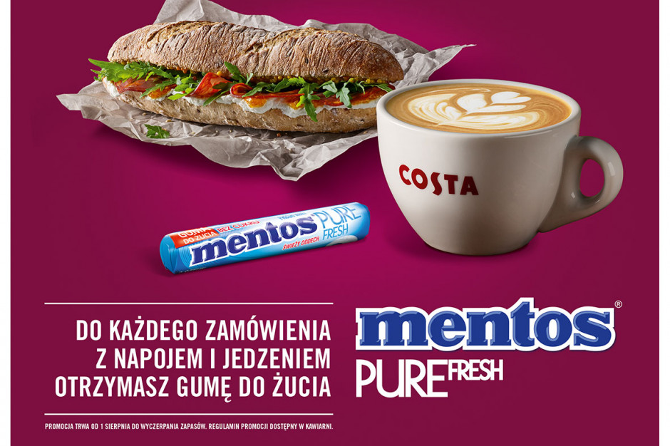 fot. materiały prasowe Mentos Pure Fresh z nową akcją samplingową w Costa Coffee