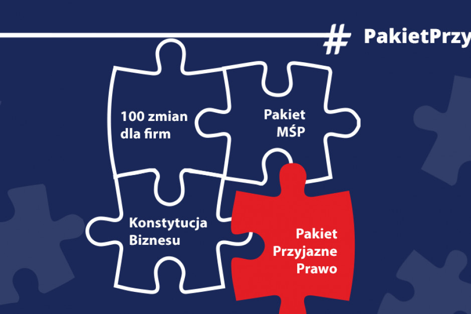 grafika: www.gov.pl MPiT: Parlament uchwalił Pakiet Przyjazne Prawo