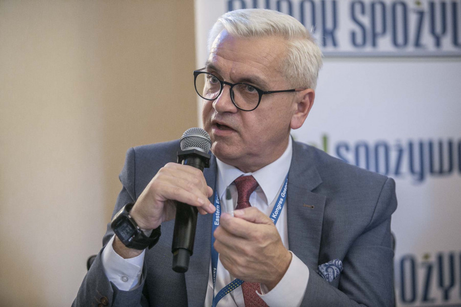 Henryk Wnorowski, kierownik Katedry Nauk o Przedsiębiorstwie na Wydziale Ekonomii i Zarządzania Uniwersytetu w Białymstoku. Fot. PTWP Zdjęcie numer 4 - galeria: WKG 2019: Debata "Przyszłość rynku spożywczego. Teraz innowacje!" (relacja + zdjęcia)