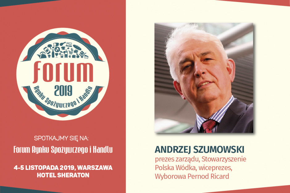 Andrzej Szumowski, materiały prasowe PTWP Wiceprezes Wyborowa Pernod Ricard prelegentem FRSiH 2019