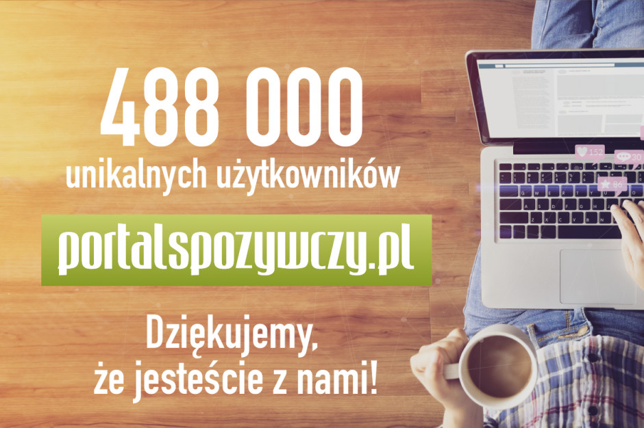 fot. materiały redakcji 488 tysięcy - rekordowa liczba użytkowników portalspozywczy.pl w listopadzie! Dziękujemy!