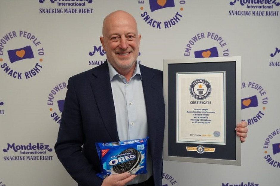 Dirk Van de Put, prezes i dyrektor generalny Mondelēz International, fot. materiały prasowe Mondelēz International z rekordową sprzedażą ciastek Oreo i rekordem Guinnessa