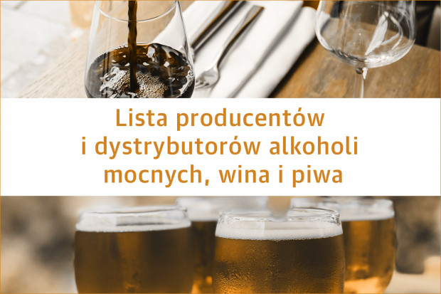 Lista producentów i dystrybutorów alkoholi mocnych, wina i piwa - edycja 2020
