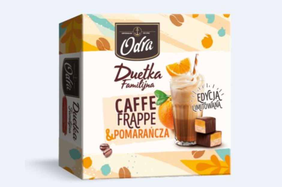Marka Odra wprowadza dwa warianty Duetki Familijnej: Caffe Frappe & Malina oraz Caffe Frappe & Pomarańcza. fot. materiały prasowe Wiosenne nowości marki Odra