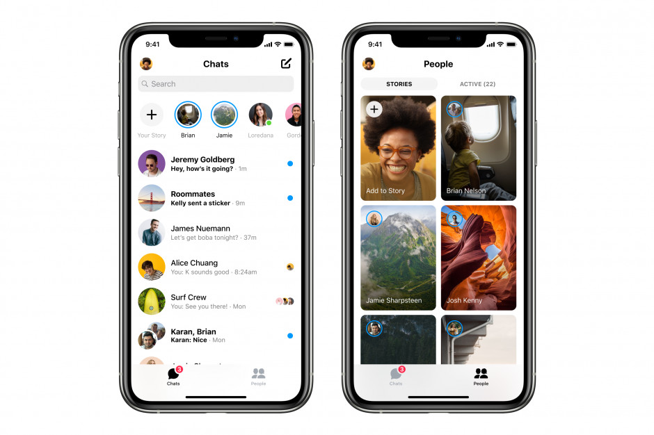 Facebook ogłosił rozpoczęcie wdrożenia nowej wersji Messengera w systemie iOS, fot. materiały prasowe Facebook wprowadza nową wersję Messengera