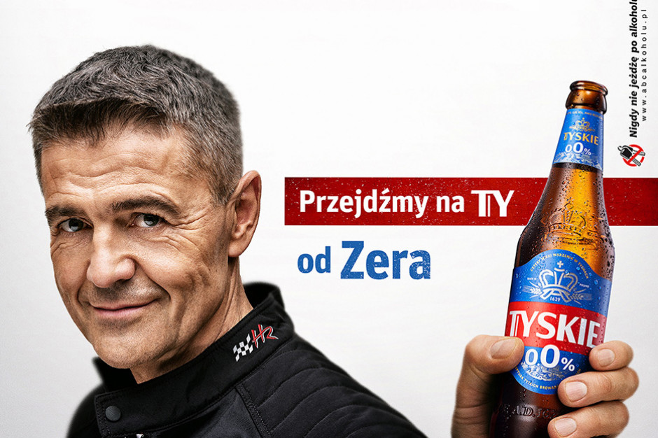 Nowe Tyskie 0,0 proc. już w sklepach. Krzysztof Hołowczyc ambasadorem marki