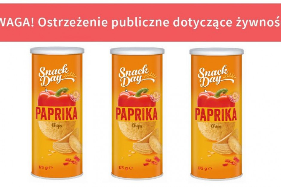 Chipsy paprykowe marki własnej Lidla wycofane ze sprzedaży; fot. za gis.gov.pl GIS: chipsy paprykowe marki własnej Lidla wycofane ze sprzedaży
