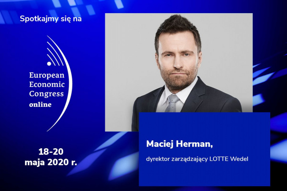 Maciej Herman podczas EEC Online fot. portalspozywczy.pl Szef LOTTE Wedel na EEC Online: Pandemia to czas zawodowców, nie wszyscy przetrwają