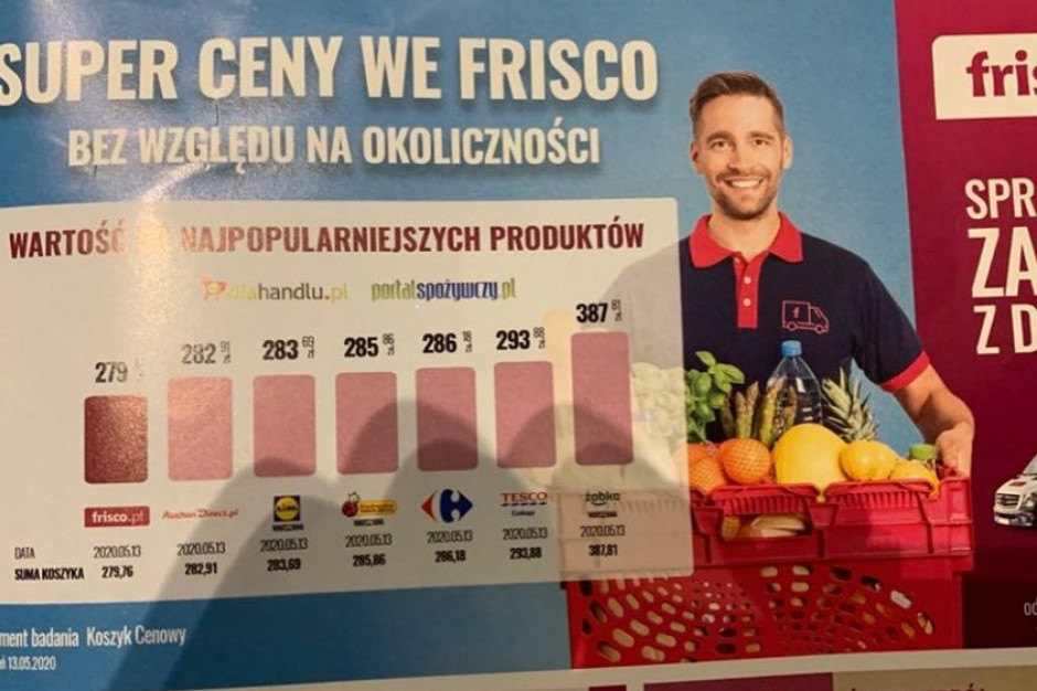 fot. zrzut z ulotki Frisco.pl Frisco.pl posługuje się notowaniami Koszyka cen dlahandlu.pl, których nie było