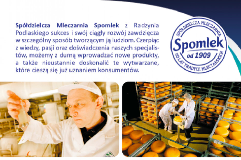 Spomlek jest zaangażowany z krztałcenie w zawodzie Technik Przetwórstwa Mleczarskiego Spomlek: Budujemy młode kadry mleczarskie