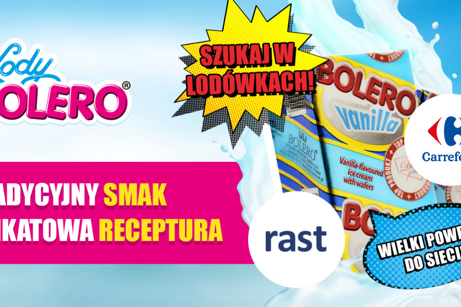 Lody Bolero ponownie nawiązały współpracę z siecią Carrefour, fot. materiały prasowe Lody Bolero ponownie nawiązały współpracę z siecią Carrefour