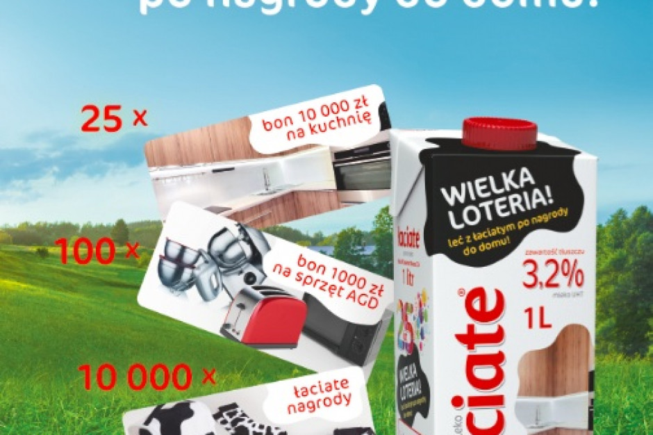 Loteria konsumencka mleka Łaciate pt. Leć z Łaciatym po nagrody do domu Nowa loteria konsumencka mleka Łaciate
