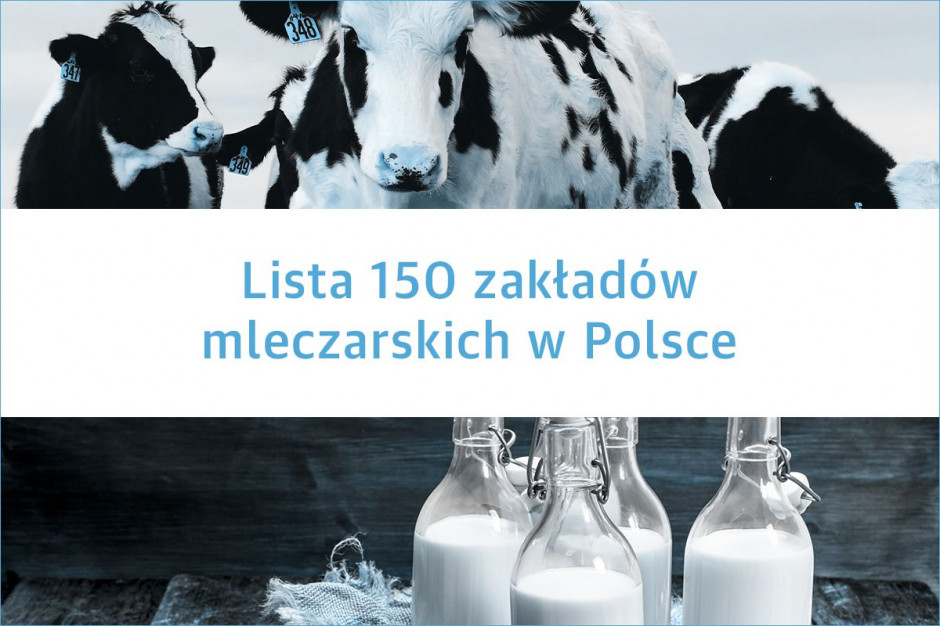 Lista 150 zakładów mleczarskich w Polsce - edycja 2020