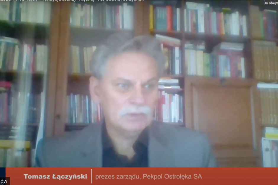 Tomasz Łączyński: Produkcja pasztetu roślinnego w zakładzie mięsnym to nic złego. fot. PTWP Prezes Pekpolu na Internetowym FRSiH: Branża mięsna żyje nie tylko pewnymi informacjami, ale i plotką