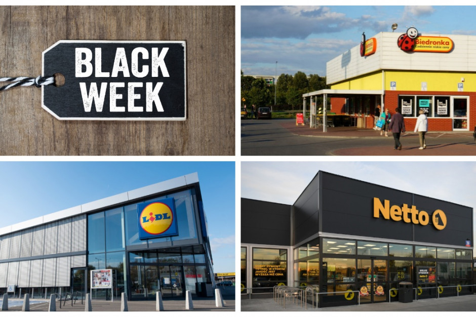 Biedronka Lidl i Netto napędzają sprzedaż dzięki Black Week. Kolaż zdjęć z shutterstock Biedronka, Lidl i Netto napędzają sprzedaż dzięki Black Week
