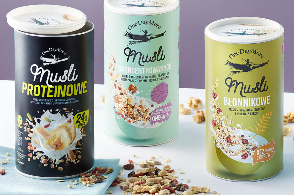 OneDayMore, producent musli, rozpocznie produkcję roślinnych zamienników mięsa; fot. onedaymore.pl OneDayMore, producent musli, rozpocznie produkcję roślinnych zamienników mięsa