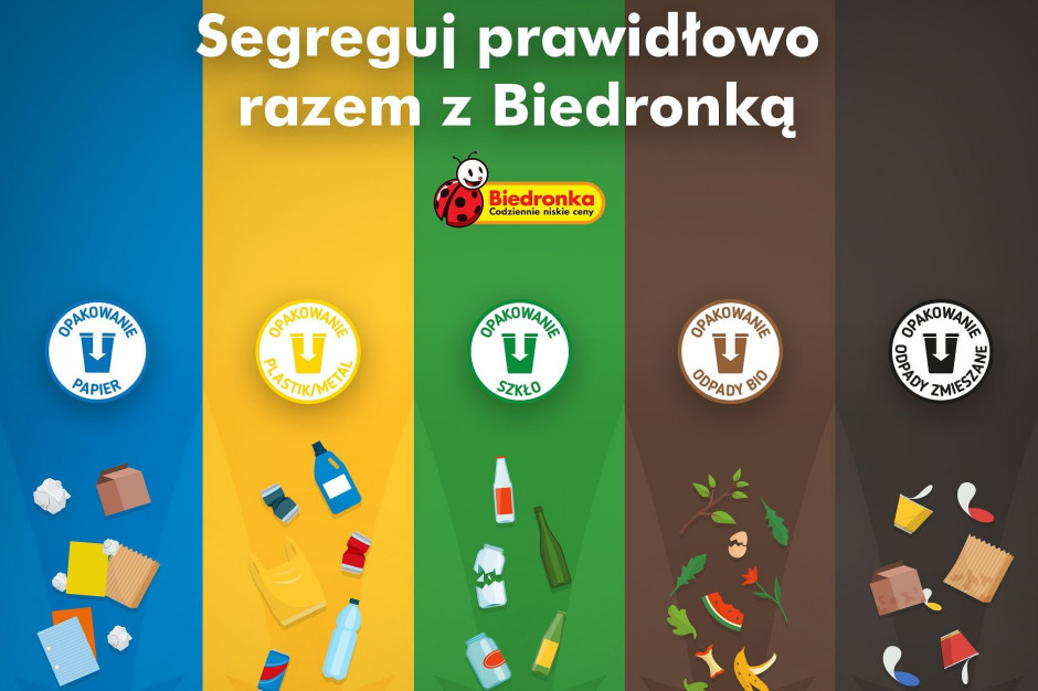 SegregAkcja – nowe oznaczenia na opakowaniach produktów z Biedronki / fot. materiały prasowe Biedronka wprowadza nowe oznaczenia na opakowaniach produktów