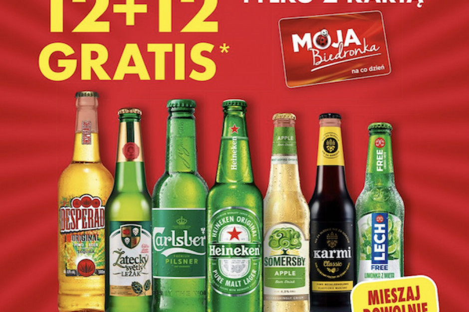 Biedronka z piwną promocją: przy zakupie 24 piw klienci zapłacą połowę/ fot. materiały prasowe Biedronka Biedronka kusi piwną promocją