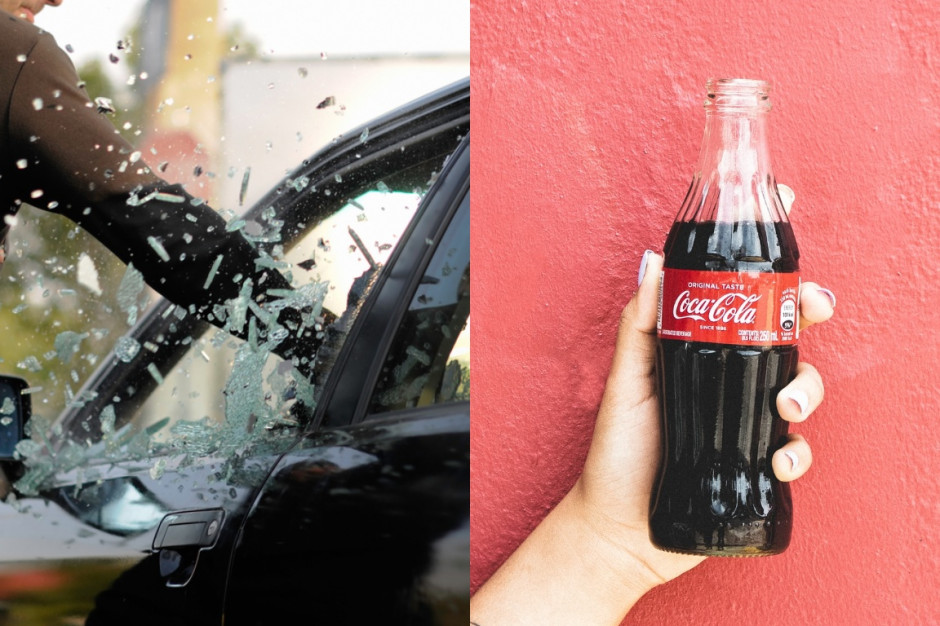 Wrocławska policja ostrzega: Coca-Cola w widocznym miejscu kusi złodziei. fot. unsplash/shutterstock Wrocław: Wybił szybę w aucie, by ukraść Coca-Colę