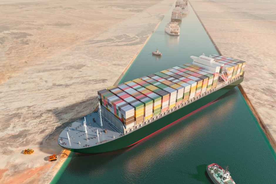Blokada Kanału Sueskiego pogłębi problemy transportu morskiego
