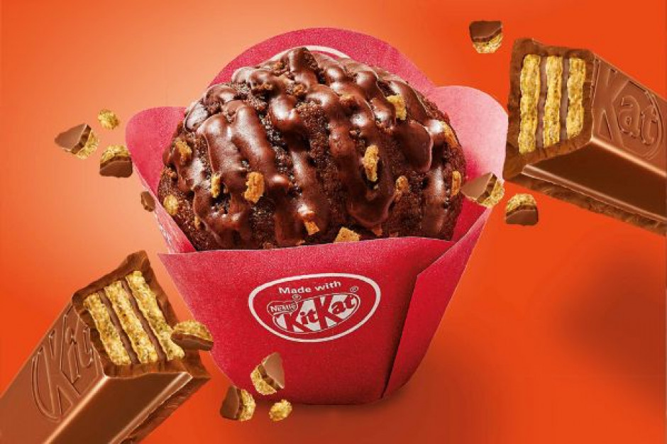 Muffin z KitKat fot. materiały prasowe Nestle z nowym formatem KitKatów w Żabce
