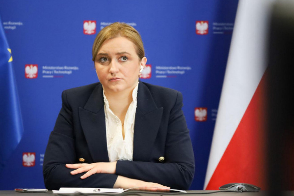 Wiceminister rozwoju, pracy i technologii Olga Semeniuk Prezentacja Nowego Polskiego Ładu prawdopodobnie 8 maja