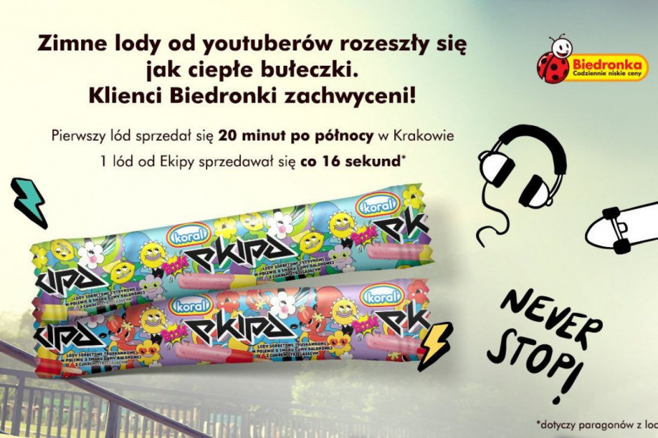 Klienci Biedronki wykupili cały zapas lodów Ekipa w ciągu jednego dnia Biedronka: wykupiono cały zapas lodów Ekipa w ciągu jednego dnia