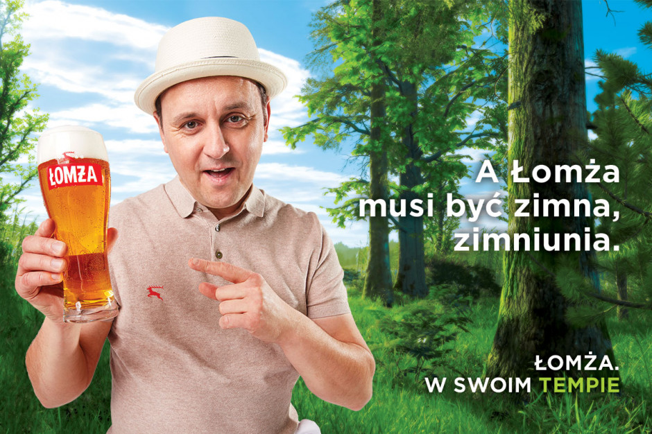 Adam Woronowicz w nowej kampanii reklamowej piwa Łomża