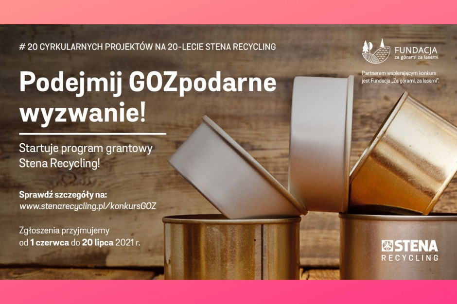 Stena Recykling rusza z konkursem "GOZpodarne wyzwanie"; fot. materiały prasowe Stena Recykling z konkursem promującym ideę gospodarki cyrkularnej