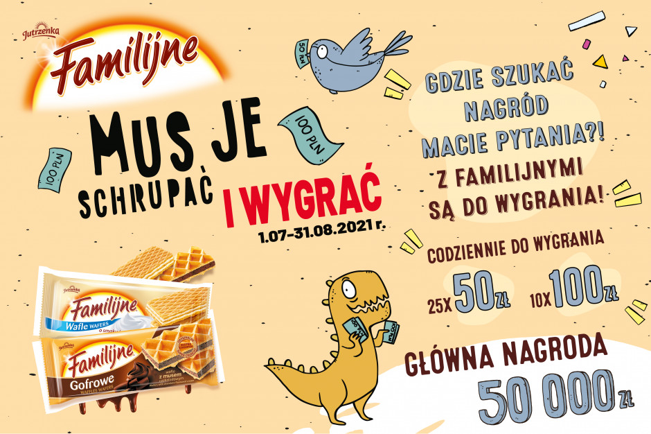 Wystartowała wakacyjna loteria marki Familjne pod hasłem „Mus je schrupać i wygrać”. / fot. materiały prasowe Familijne startują z wakacyjną loterią „Mus je schrupać i wygrać