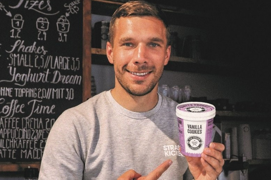 Lukas Podolski ma własną markę lodów. fot. mat. pras. Lody Lukasa Podolskiego w Lidlu