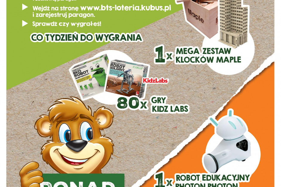 Kubuś startuje z loterią dla dzieci. fot. mat. pras. Kubuś startuje z loterią dla dzieci