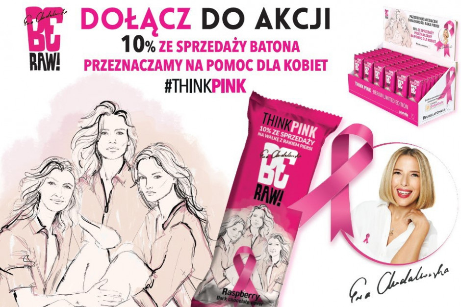 Biedronka sprzedaje batony Ewy Chodakowskiej z różową wstążką, fot. materiały prasowe Biedronka sprzedaje batony Ewy Chodakowskiej z różową wstążką