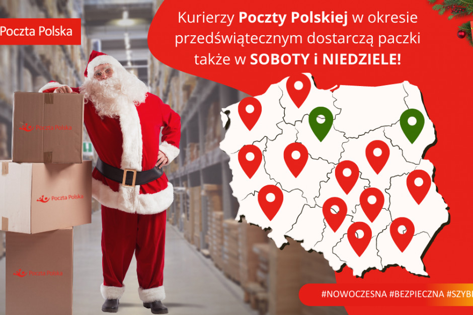 Poczta Polska dostarczy przesyłki w weekendy