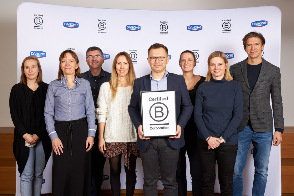 Danone otrzymał międzynarodowy certyfikat B Corp Danone otrzymał międzynarodowy certyfikat B Corp