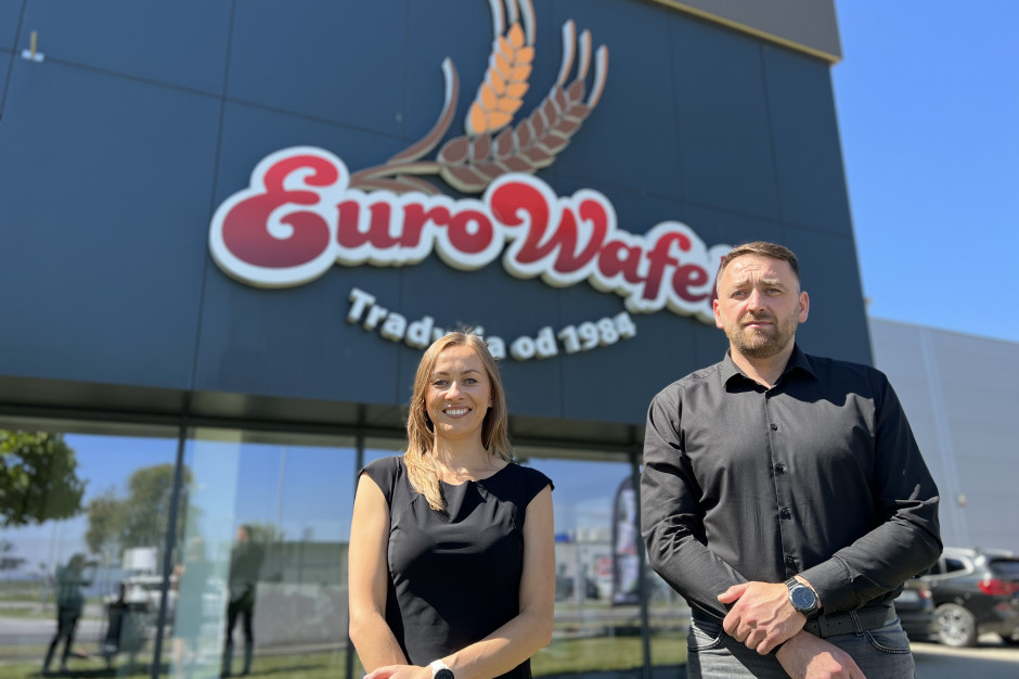 Magdalena Łysoń i Marcin Wnętrzak to trzecie pokolenie właścicieli w rodzinnej firmie Eurowafel; fot. PTWP Eurowafel: Nasze moce produkcyjne dynamicznie rosną (WIDEO)