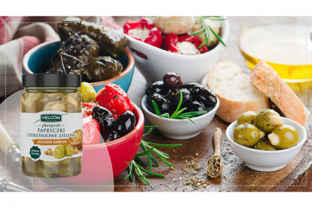 Greek Trade stawia na kolejną nowość - Antipasti z hummusem marki Helcom Premium!