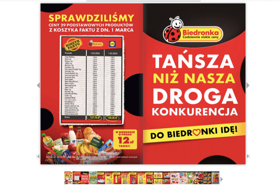 Biedronka znów
