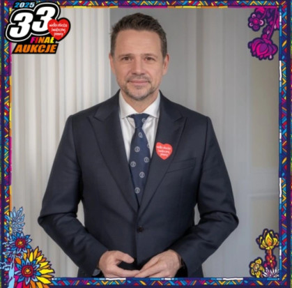 Rafał Trzaskowski, fot.: print screen Allegro WOŚP