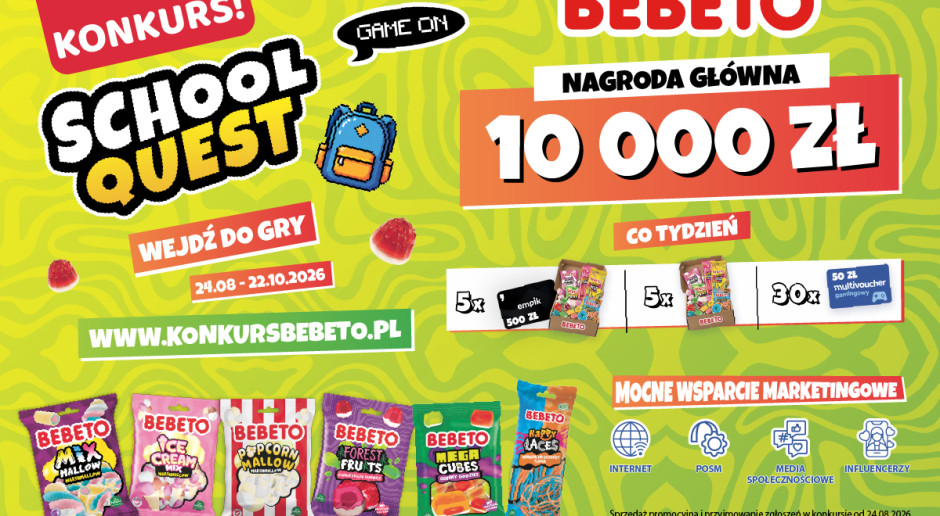 Марка Bebeto запускает конкурс «School Quest» с призовым фондом 10 000 злотых